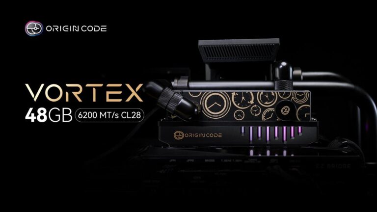 Origin Code Unveils Ultra-Low Latency Vortex 48GB DDR5-6200 CL28 “Meteorite Black” at Computex 2026