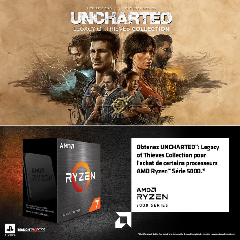 Le Bundle AMD « Performance to Advance Your Adventure » offre aux joueurs de la Série Ryzen 5000 UNCHARTED : Legacy of Thieves
