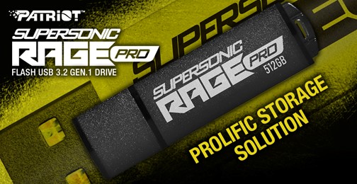 Patriot präsentiert Supersonic RAGE PRO USB 3.2 Gen 1 Flash Drive