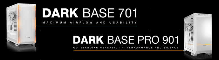 be quiet! Dark Base Pro 901 White & Dark Base 701 White: Inversion in monochrome