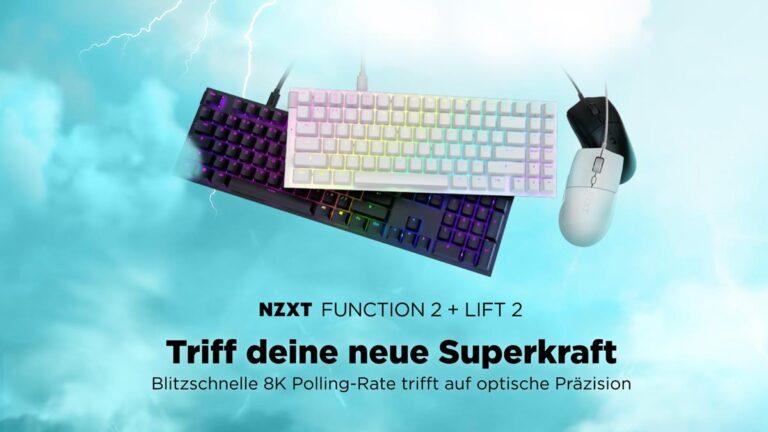 NZXT kündigt die Einführung der Function 2-Tastaturen und Lift 2-Mäuse an, mit denen Gamer ihr volles Potenzial ausschöpfen können
