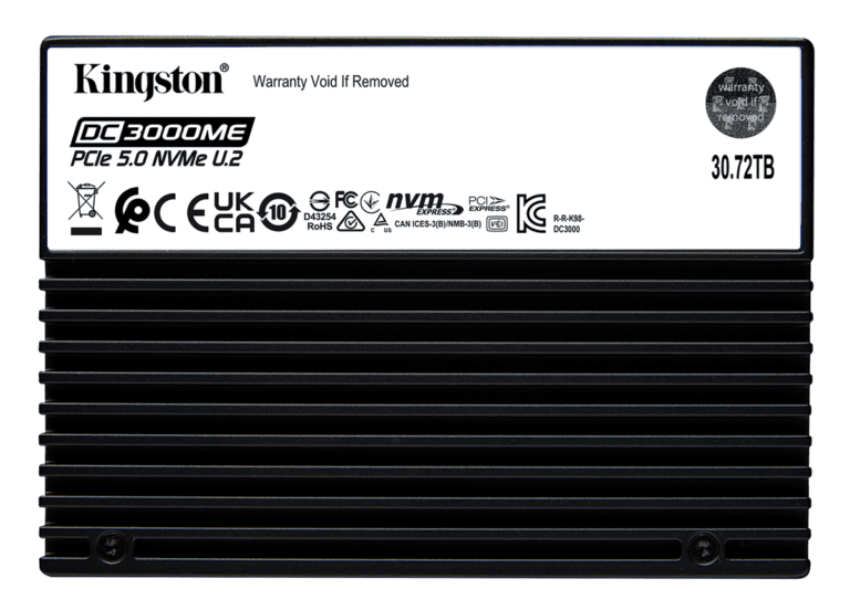 Kingston Launches 30.72TB Gen5 U.2 NVMe SSD  for Next Generation Data Centers
